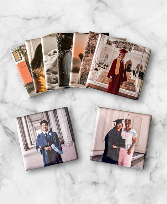 Set aus 6 bis 24 individuellen Fotomagneten